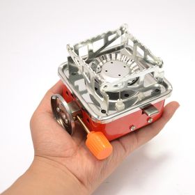 1pc Mini Windproof Foldable Square Gas Stove For Outdoor Camping