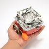 1pc Mini Windproof Foldable Square Gas Stove For Outdoor Camping