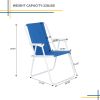 Oxford Cloth Iron Outdoor Beach Chair Blue